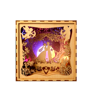 Wholesales DIY 3d Wooden <b>Puzzle</b> for Adults Kids for Home Decor Night Lights for Romantic Lovers and Valentine's Day - Product Image 1