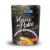 Made In Italy Venere Riz Noir Pour Poke 230g Repas Gourmet Italien Rapide Prêt à Consommer