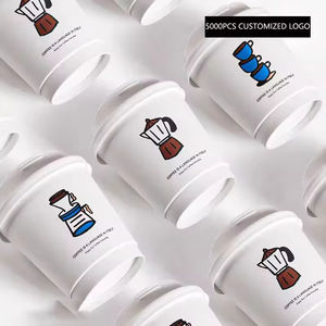 Nouvelle vente, gobelets à café à paroi simple, design moderne, étanches, pour emporter, petits gobelets à café pour les fêtes, hamburgers, sandwichs, qualité alimentaire - Product Image 3