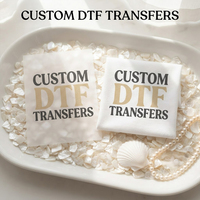 Autocollants de transfert thermique DTF durables en gros, film vinyle personnalisé avec logo, impression sérigraphique professionnelle, transfert thermique DTF pour t-shirts