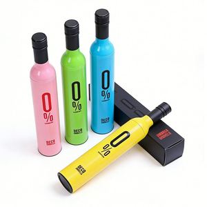 Paraguas Plegable de 3 Secciones Personalizado de Fábrica OEM ODM, Paraguas Plegable Tipo Botella de Vino para Regalo Empresarial y Viajes - Product Image 1