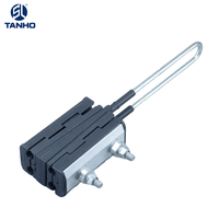 TANHO Pince d'ancrage isolante à tension haute tension en alliage d'aluminium à quatre cœurs pour extrémité de ligne électrique, robuste et haute performance