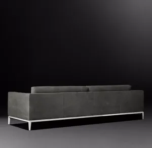 Sassanid OEM Venta al por Mayor Nuevo Diseño Moderno Italiano Juego de Sillones de Cuero con Base de Metal para Muebles de Sala de Estar Diseños de Lujo - Product Image 4