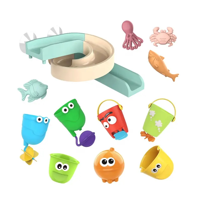Çocuk banyo oyuncakları banyo boru su çarkı Whirl sprey duş bebek sıçramasına oyuncak bebek erkek ve kız