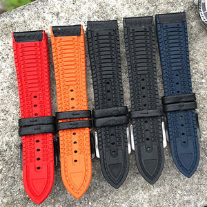 High Grade Carbon Fiber Hybrid Watch Straps Genuine Leather+Waterproof Fkm Rubber Strap Wholesale Custom 18/20/22/24mm - Product Image 5