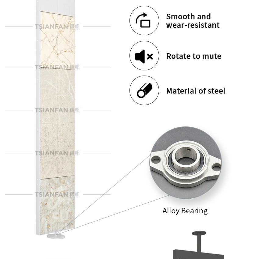 Multifunctional Design Rotary Large Tiles Display For Showroom Ceramic Wood Floor Rotating Sample Stone Tile Panel Display Racks