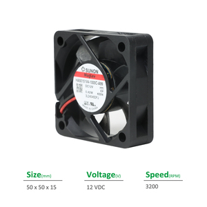 Sunon HA50151V4-1000C-A99ไฟฟ้า50x50x15มม. 12VDC 20mA 0.42วัตต์3200รอบต่อนาทีตู้แบริ่ง7.7CFM พัดลมระบายความร้อนตามแนวแกนพัดลม ODM - Product Image 2