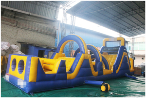 Carrera de obstáculos hinchable con gorila de salto y carrera de obstáculos inflable deslizante para niños - Product Image 2
