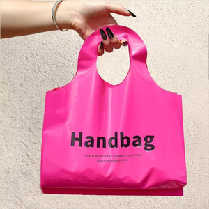 Bolsas de Compras de Plástico con Logotipo de Marca, Bolsas de Regalo para Ropa de Niños y Mujeres, Bolsas con Asas Troqueladas Personalizadas - Product Image 1