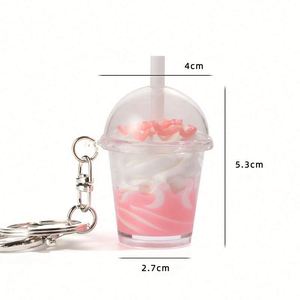 Promotional Keychain <b>Bubble</b> <b>Boba</b> Milk Tea Special Keychains Bag Car Keyring - Product Image 6
