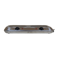 Mini cuisinière électrique multifonction à double brûleur classique en promotion avec commande à bouton pour usage domestique Prise AU/US