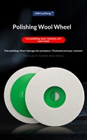 Disque de polissage en feutre de laine pour finition miroir, pour meuleuse d'angle, acier inoxydable, marbre, carrelage, tampon de polissage et de cirage, sur mesure, en gros
