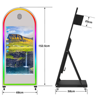 Machine verticale tout-en-un pour événements de mariage et de fête, borne photo miroir magique à écran tactile 32/43 pouces avec télécommande DSLR