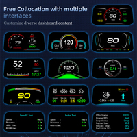 2025 Neueste C3-Kopfanzeige Smart Gauge LCD Obd GPS-Navigations-Tachometer Wasser temperatur Kraftstoff verbrauch Tachometer Uhr