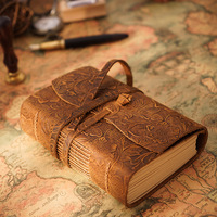 Cuaderno de Cuero Genuino Retro NAG31, Diario de Estilo Chino, Papel Kraft, Regalo Shuangluo, 18x12x4cm, Hecho a Mano