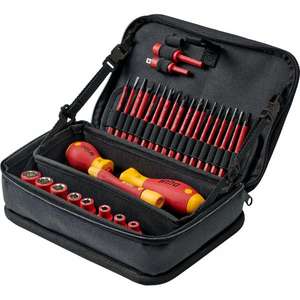 WIHA - 43465 <b>Tool</b> <b>set</b> slimVario® electric 1000V mixed included multifunctional bag (32 pcs.) TOOLBAG WITH ASSORTMENT - Product Image 1
