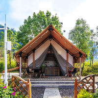 Tente de camping modulaire de luxe de type européen, pliable manuellement, double couche, nomade, une chambre, quatre saisons, pour la vente en gros