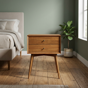 Table de chevet minimaliste en bois massif, meuble moderne - Product Image 1