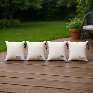 Cojines para Sillas de Exterior Color Crema, 19.7x19.7x1.2 Pulgadas, Tela Oxford, Cuadrados, Extraíbles, Lavables, para Uso en Todas las Estaciones - Product Image 2