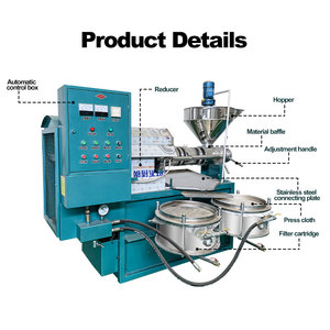 Automatic Small Commercial Screw <b>Oil</b> Pressers Cold/Hot <b>Oil</b> Seeds Pressing <b>Machine</b> Peanut <b>Oil</b> Making <b>Machine</b> 50kg/h - Product Image 2