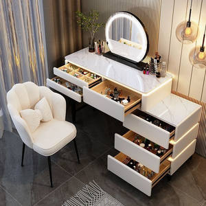 Scrivania da Trucco Smart di Design NOVA, <span class=keywords><strong>Tavolo</strong></span> da Make Up Bianco con Stazione di Ricarica Wireless e Altoparlante Bluetooth - Product Image 6