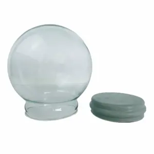 100mm High quality diy transparent empty snow globe empty glass snow ball glass snow globe display cover