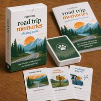 Cartes à Jouer Personnalisées avec Photos de Chiens pour Souvenirs de Voyages en Voiture, Livret Souvenir A5 en Option