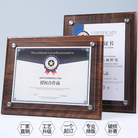 Plaque de récompense personnalisée en verre cristal avec impression UV, trophée de marque pour entreprise