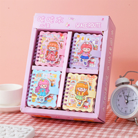 Carnet spirale A7 Kawaii Dessert Park, 80 feuilles, couverture autocollante couleur, bord ondulé, papeterie scolaire pour étudiants, vente en gros