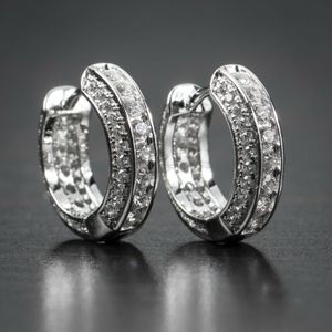 Gold Color Pave Sparkling Stone <b>Ear</b> <b>Cuff</b> <b>Earrings</b> Unisex Fashion Hoop <b>Ear</b> Jewelry - Product Image 2