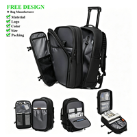 Nouvelle valise à cordon de serrage à vide en un clic, sac de voyage d'affaires, sac à dos pour homme, sac à dos multifonctionnel à roulettes