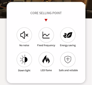Grande <span class=keywords><strong>Caminetto</strong></span> Elettrico da Incasso con Supporto TV, Effetto Fiamma 3D, Telecomando, per Hotel e Arredamento Domestico - Product Image 4