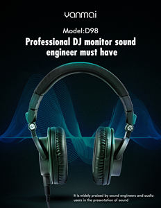 Yanmai D98 DJ stéréo hi-res Studio moniteur casque filaire écouteurs pour musique pour ordinateur enregistrement téléphone <span class=keywords><strong>Piano</strong></span> guitare ordinateur portable - Product Image 3