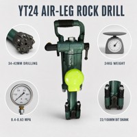 Vente directe usine YT24 Perforatrice de roche pneumatique à jambe d'appui pour l'exploitation minière, Marteau perforateur et Marteau de forage YT24