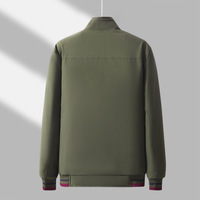 Blouson Bomber Homme Décontracté Réversible Double Face avec Fermeture Éclair Intégrale et Col Montant Coupe-Vent Printemps Automne