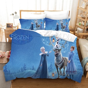 Nhà máy tùy chỉnh Hot Bán cô gái dễ thương phim hoạt hình Quilt Cover Set 3D kỹ thuật số in động vật phim hoạt hình nhà Duvet cover <span class=keywords><strong>bedding</strong></span> Set - Product Image 3