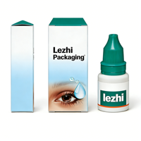 Boîte d'emballage personnalisée avec logo pour gouttes oculaires 10 ml pour des yeux sains et clairs, produit de soin des yeux, boîte en carton pour gouttes oculaires