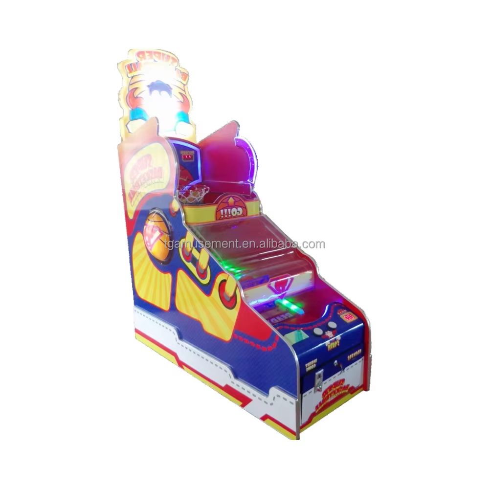 Direct Factory Sales Children's Stainless Steel and Plastic Arcade Coin-Operated Street Basketball Shooting Basket Game Machine