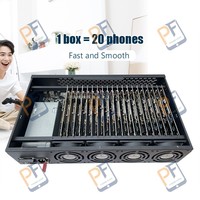 HoweVis Mobile Phone Farm USB/OTG 1 Gerät mit 20 Mobiltelefonen für Samsung N5+ S8+ N8+ S9+ N9+ S10+ Farm Box