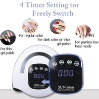 Lampe LED UV 320W pour ongles 72LEDS Lampe professionnelle de séchage de vernis à gel avec écran tactile Sèche-ongles intelligent Outil d'équipement de manucure