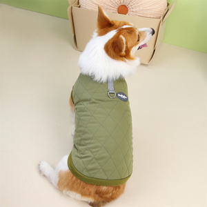 S ~ 4XL Vêtements d'automne/hiver pour Corgis, teckels <span class=keywords><strong>et</strong></span> grands chiens: vêtements pour animaux de compagnie à pattes courtes avec un manteau en coton à motif de diamant - Product Image 4