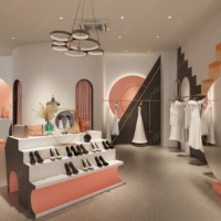 Sundo Garment Shop, conception 3D de magasins de vêtements, rénovation de magasins de vêtements modernes, design de boutique, service de design d'intérieur