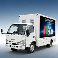 Camion publicitaire mobile blanc à LED couleur pour affichage dynamique, vente directe usine
