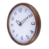 Horloge murale en bois de pin silencieuse sans tic-tac pour la cuisine et la décoration de la maison