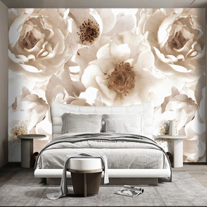 Carta da parati a buccia e bastone con sfondo rosa 3D per soggiorno e matrimonio in stile Design moderno - Product Image 3