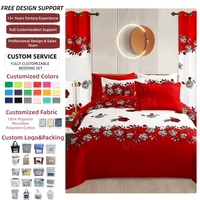 Ensemble de draps 8 pièces personnalisé au prix de gros le moins cher avec rideaux, ensemble de literie 8 pièces pour lit King et Queen toutes saisons