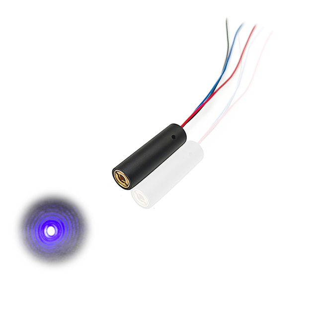 MZLASER Compact Mini D10mm Adjustable Focus 405nm Blue Violet Dot Laser Module PMMA Lens Industrial TTL Modulation Class IIIB