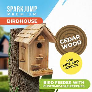 Mangeoire pour oiseaux, Pack plat en bois, perchoirs personnalisables, Kit de construction, travail du bois, pour enfants et adultes - Product Image 6