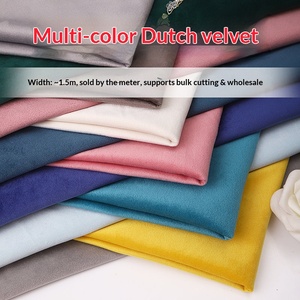 Solid Holland Velvet Fabric For Sofa Upholstery Decor Pillow Drawstring Bag Making Soft Velvet Textile <b>Material</b> - Product Image 5
