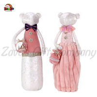 Zaves Dame un abrazo 51CM mujer rosa oso sin ojos juguete de peluche boda Día de San Valentín pareja regalo decoración interior fabricante de muñecas personalizado